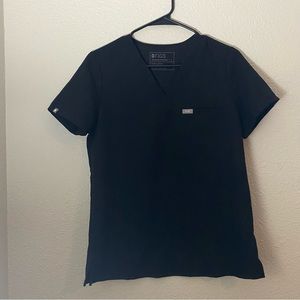 Small Figs Scrub Top Black Catarina